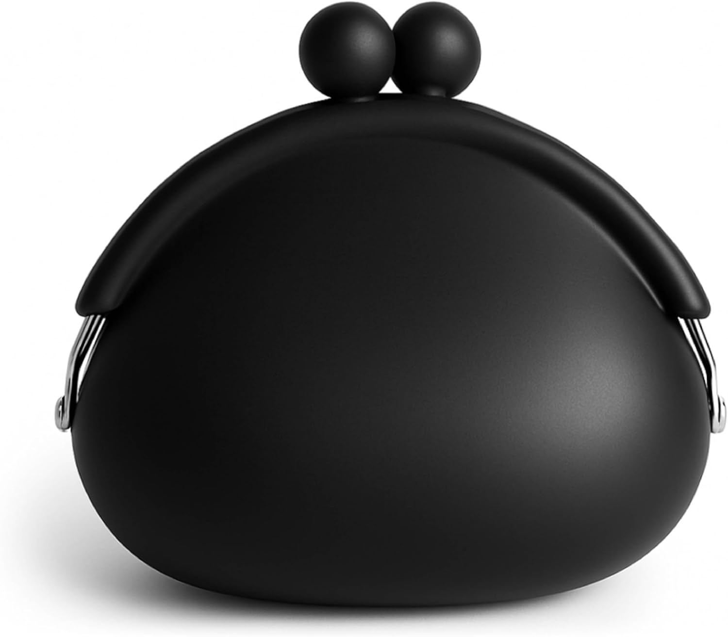 Product image of Coin Purse for Women – Silicone Small Coin Pouch with Kiss Lock for Coins, Keys, Lipstick, and Earphones – Mini Cute Change Purse, Coin Purse & Pouch for Daily Life, Cars, Travel, Party (Black)