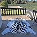 Rugoo Zebra Print Rug - 6.4 ft x 8.5 ft Black and White Animal Print Area Rug - Faux Fur - For Living Room, Bedroom, Nursery