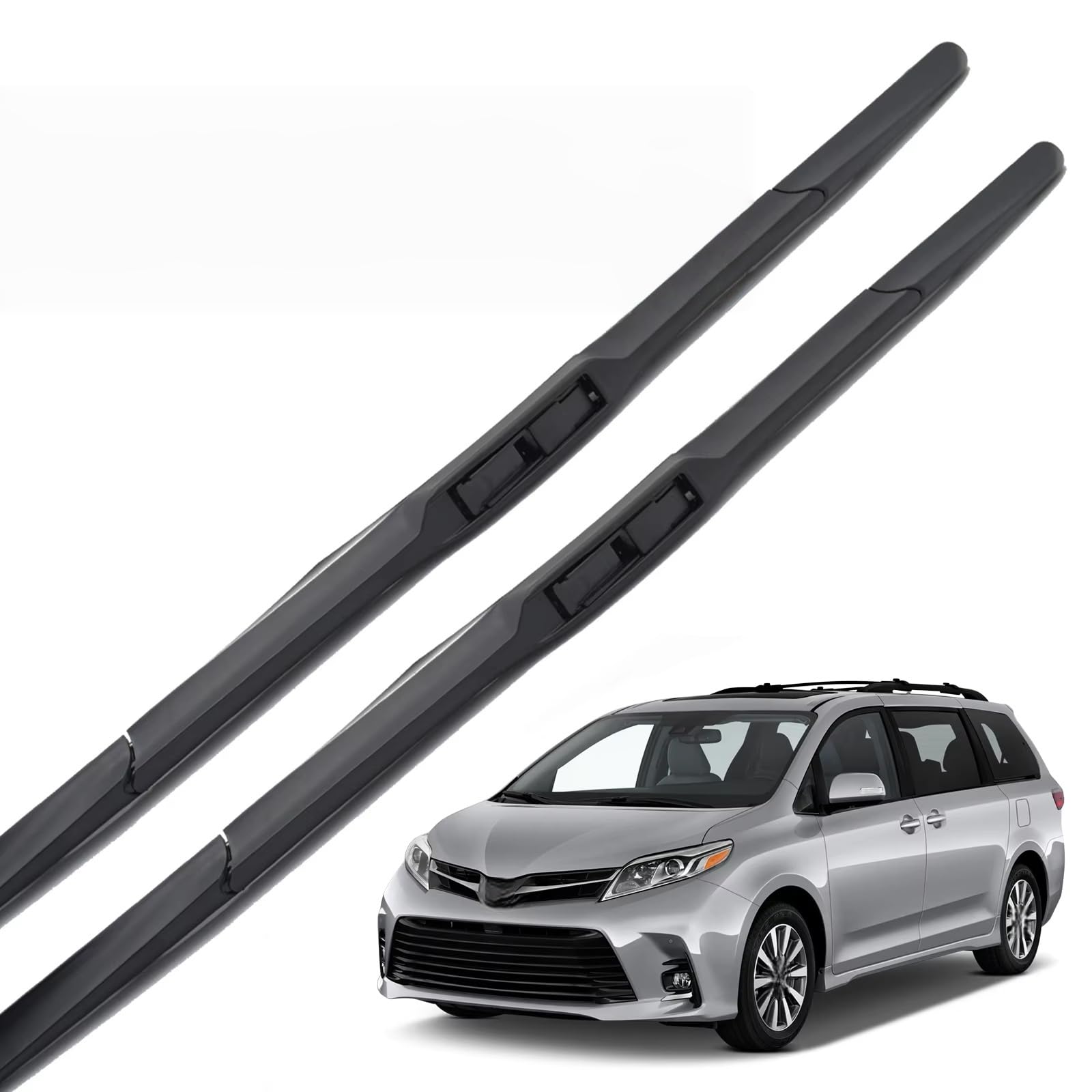 Balais d'essuie-glace silencieux pour Toyota Sienna 2011-2020 avec nettoyage sans traces