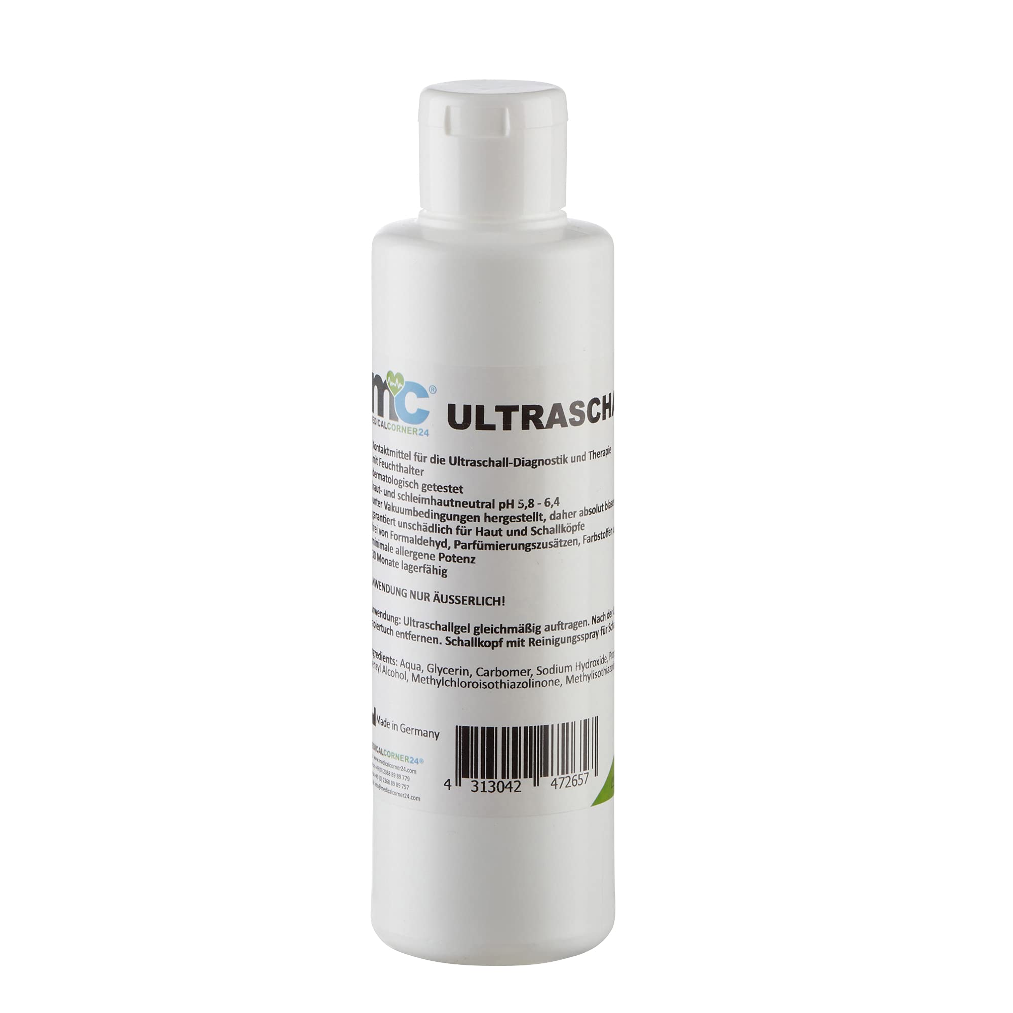 Medicalcorner24 Ultraschallgel, Sonographiegel, Kontaktgel, Leitgel, Gel, 60 x 250 ml