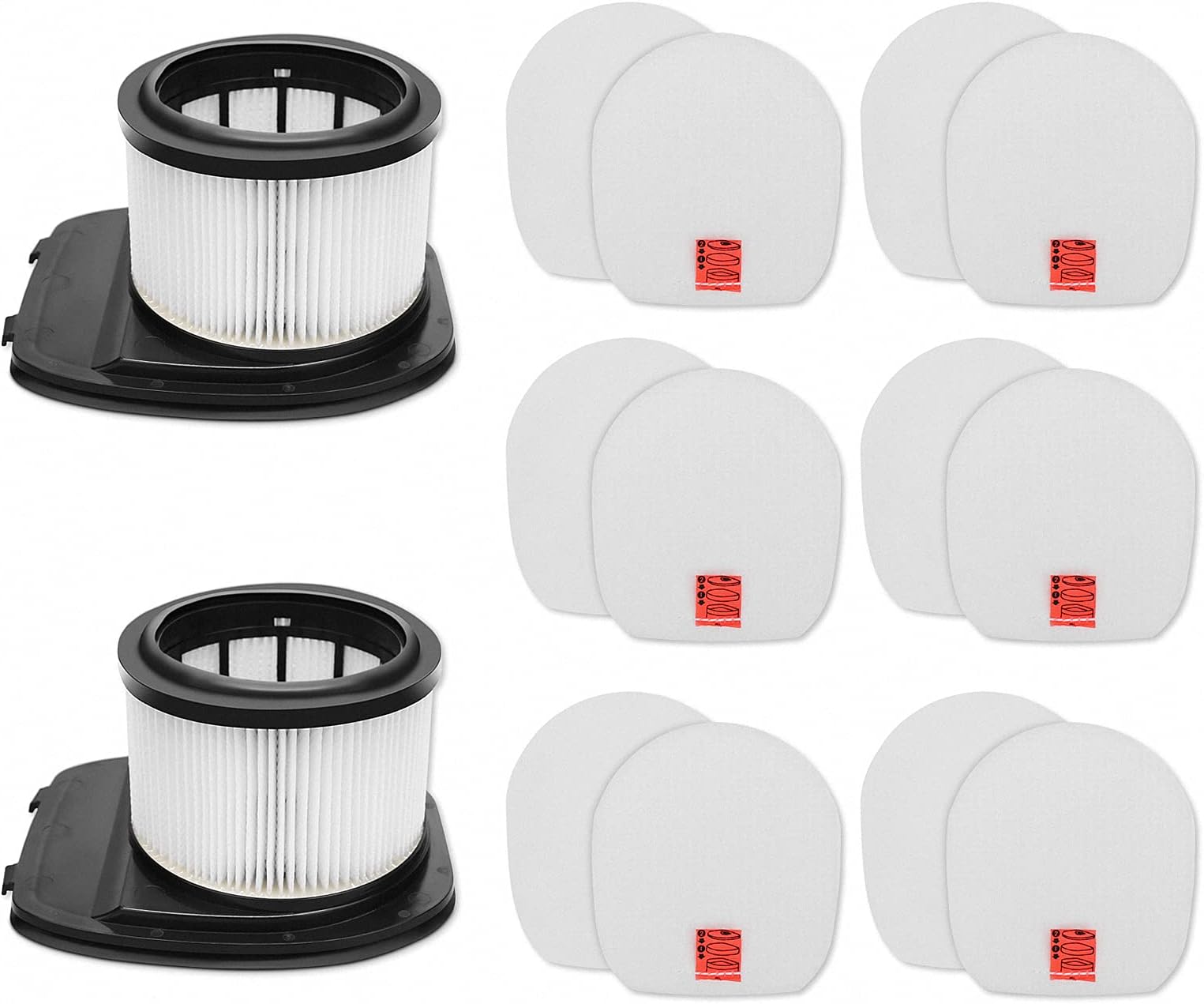 RONGJU IZ362H Filter 2 PACK Filters and 6 PACK Foam & 6 PACK Flet Filter Kit Compatible with Shark Upright Vacuum IZ162H, IZ362H, IZ363HT, IZ440H, IZ462H, IZ483H, Compare to Part XHF161H