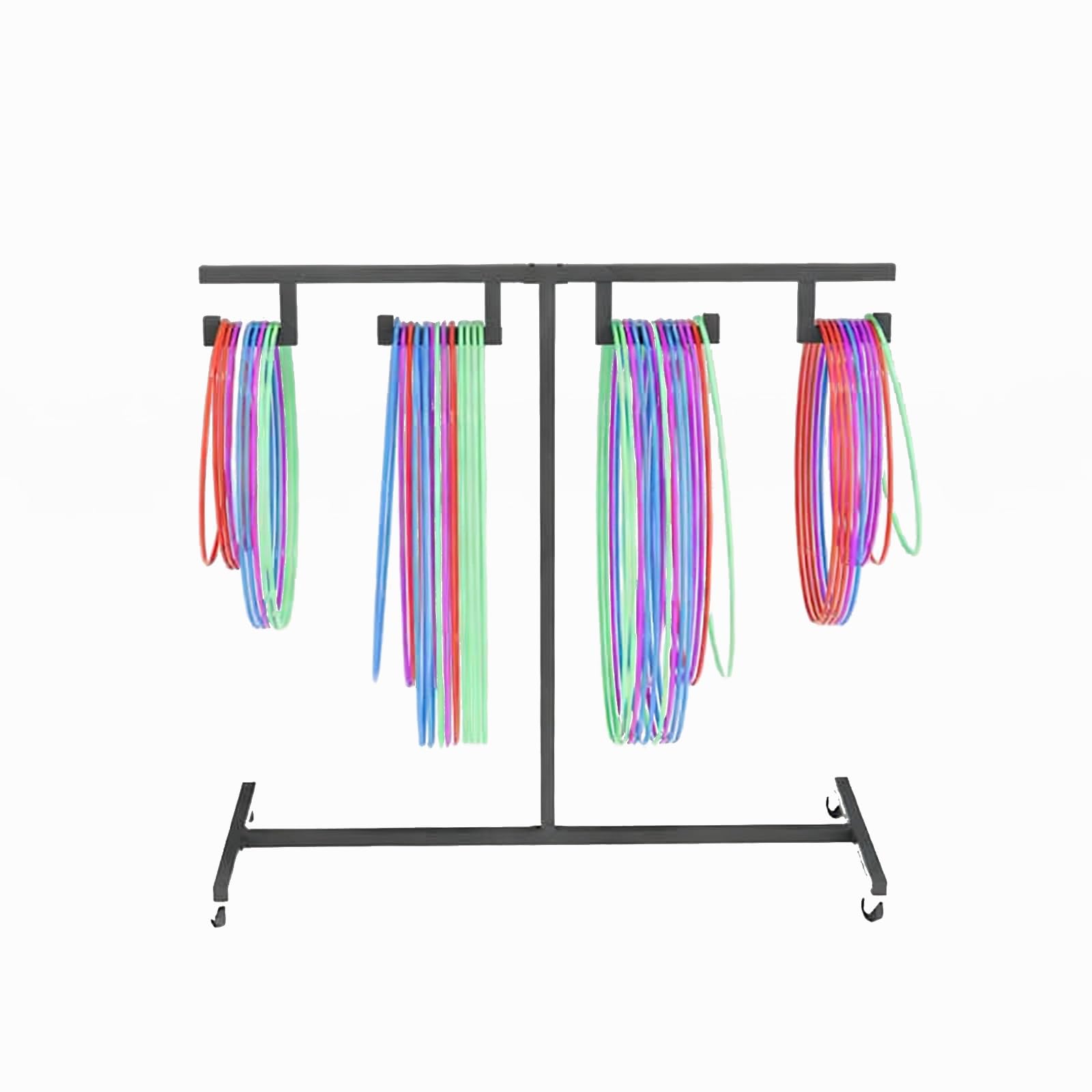 Hula Hoop Aufbewahrungsständer mit Rädern, Hula Hoops Organizer für Yoga Studio und Zuhause, Aufbewahrungswagen für Kunststoff Hula Hoops