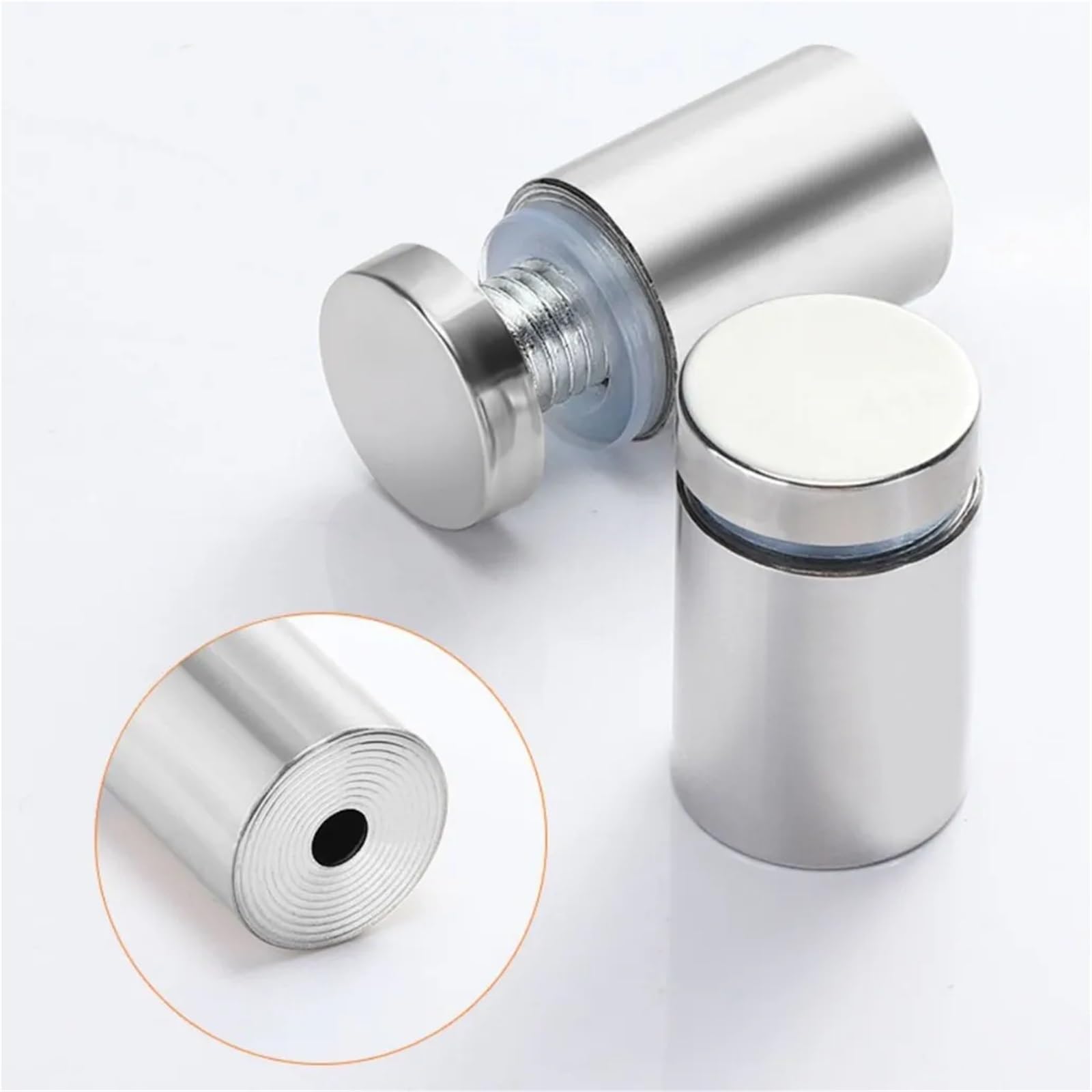 Soportes de aluminio, Tornillos y fijaciones de separación vidrio acero inoxidable 12/16/19 mm 20-60 Paquete 10-50 piezas(19x40mm,30 PCS)