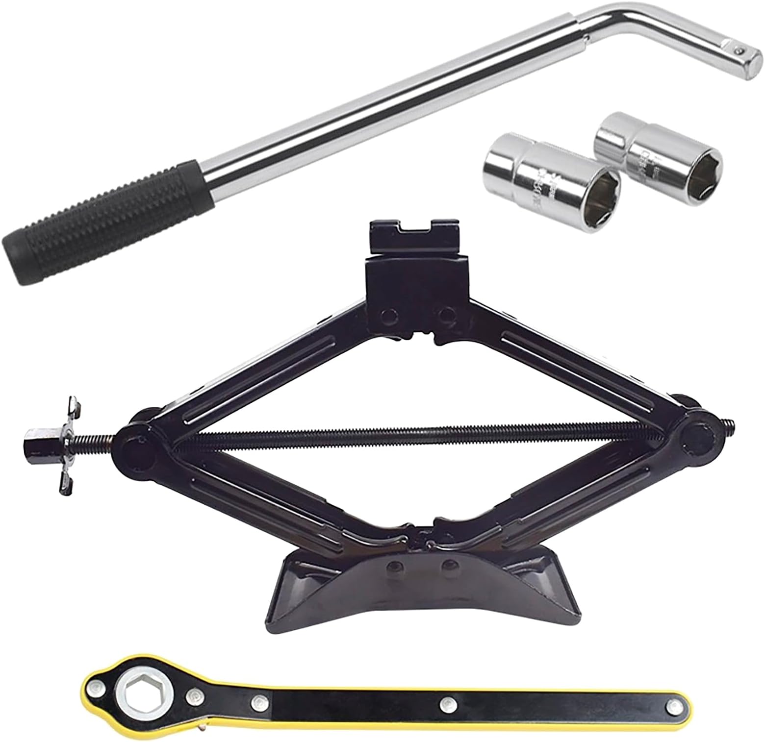 Scissor Jack for 4,400 lbs Auto Car Tire Jack Tool Kit with