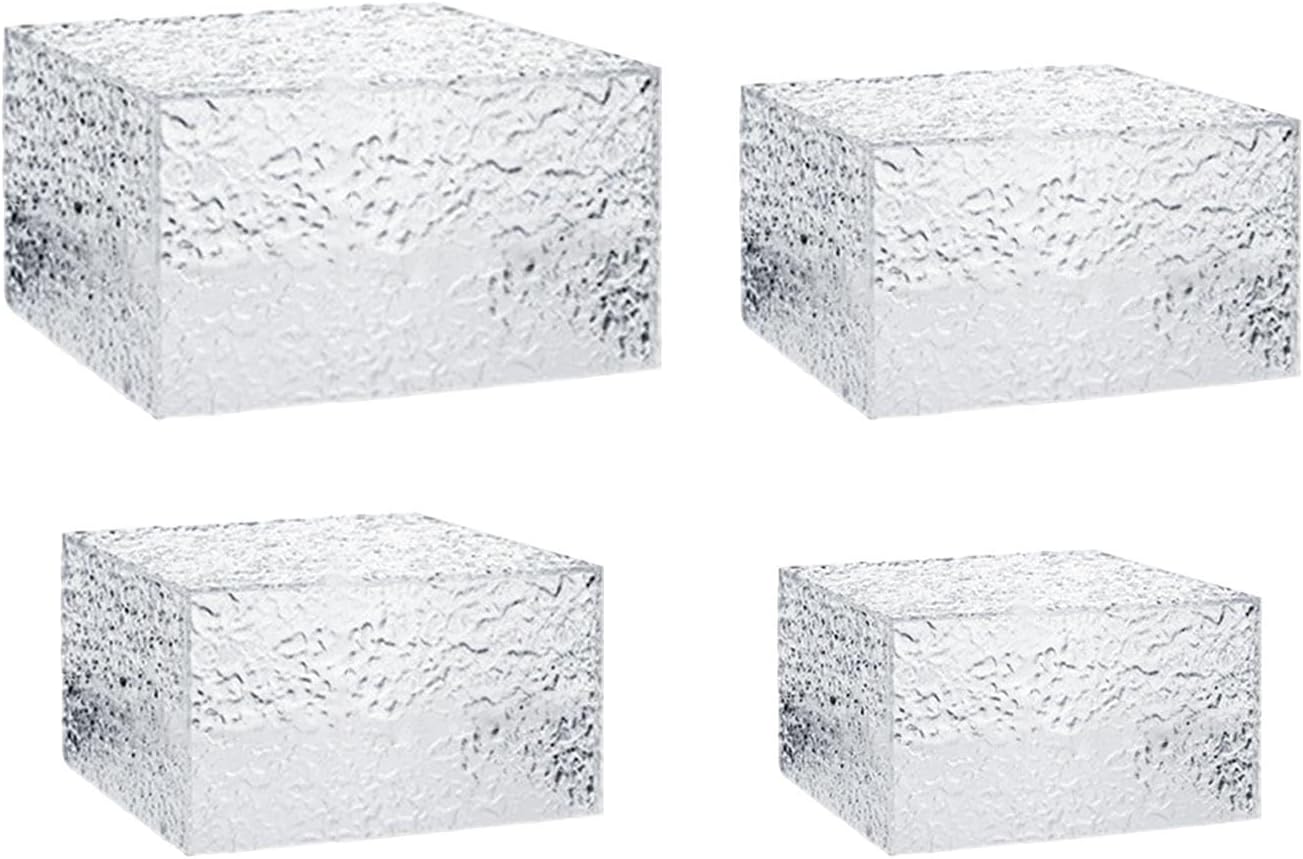 Acrylic Cube Display Box Riser Buffet Riser for Table Display Stand, Nesting Riser,Food Riser for Food,Cake, Collection, 4 piece Set