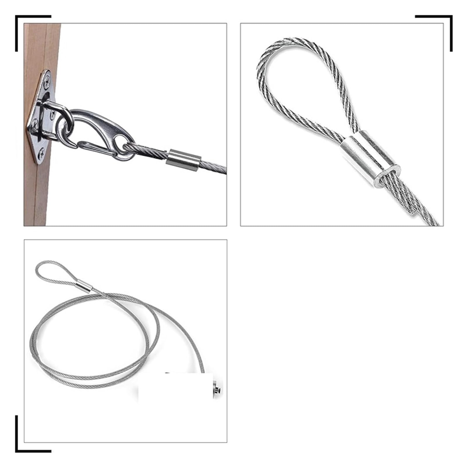 Clip con manicotto a crimpare in alluminio, Manicotti for crimpatura cavi in ​​alluminio a doppio foro, forma 8, terminali for cavi da M1 a M12, argento(M2.5)