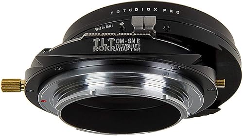Miniatura 4 de Fotodiox Pro TLT ROKR - Adaptador de montaje de lente inclinacióncambio compatible con lentes de película Olympus OM de 1.378 in a cámaras Sony