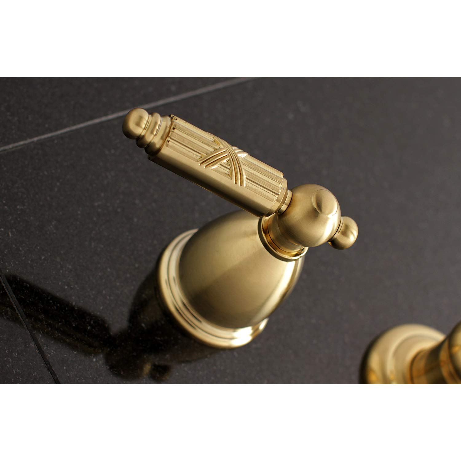 Kingston Brass KS7027GL Grifo de bañera Romano de Montaje en Pared de 2 manijas, Latón Satinado