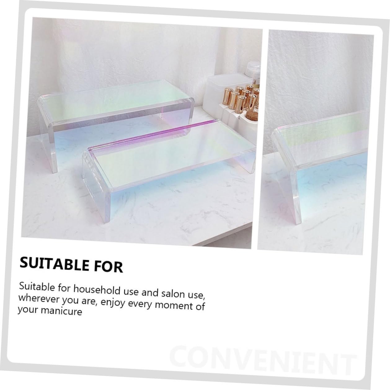 Zerodeko Cuscino Poggiamanicure Trasparente e Spesso in Gel per Supporto Polso Comfort Professionale per Unghie per Uso Professionale e Domestico