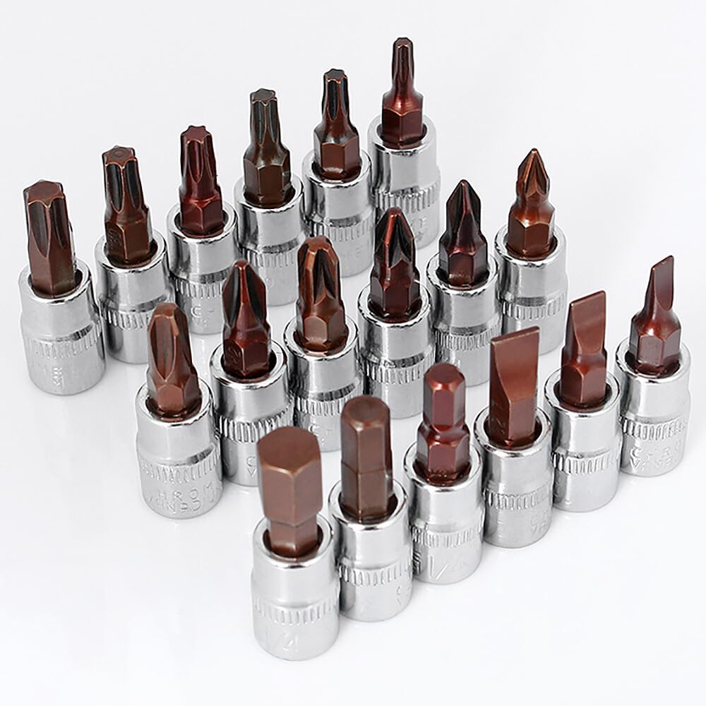 3/8" (9,5 mm) Driver Hex/Pozi/Torx/Slotted Bits Zestaw nasadek imbusowych
