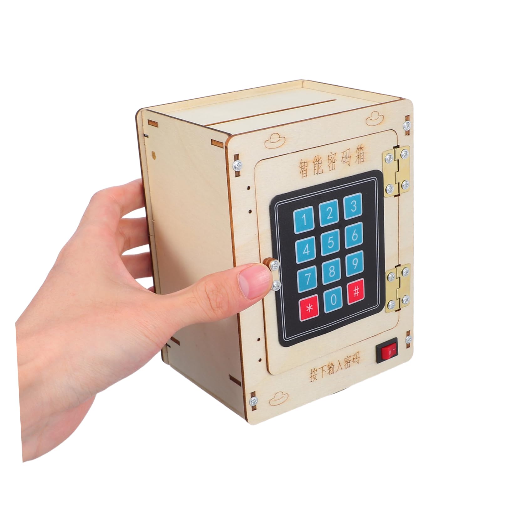 Caja de Madera para Ahorrar Dinero con Banco para Juguete Educativo Stem para Aprendizaje Financiero y Seguridad Seguro y Protección de Privacidad