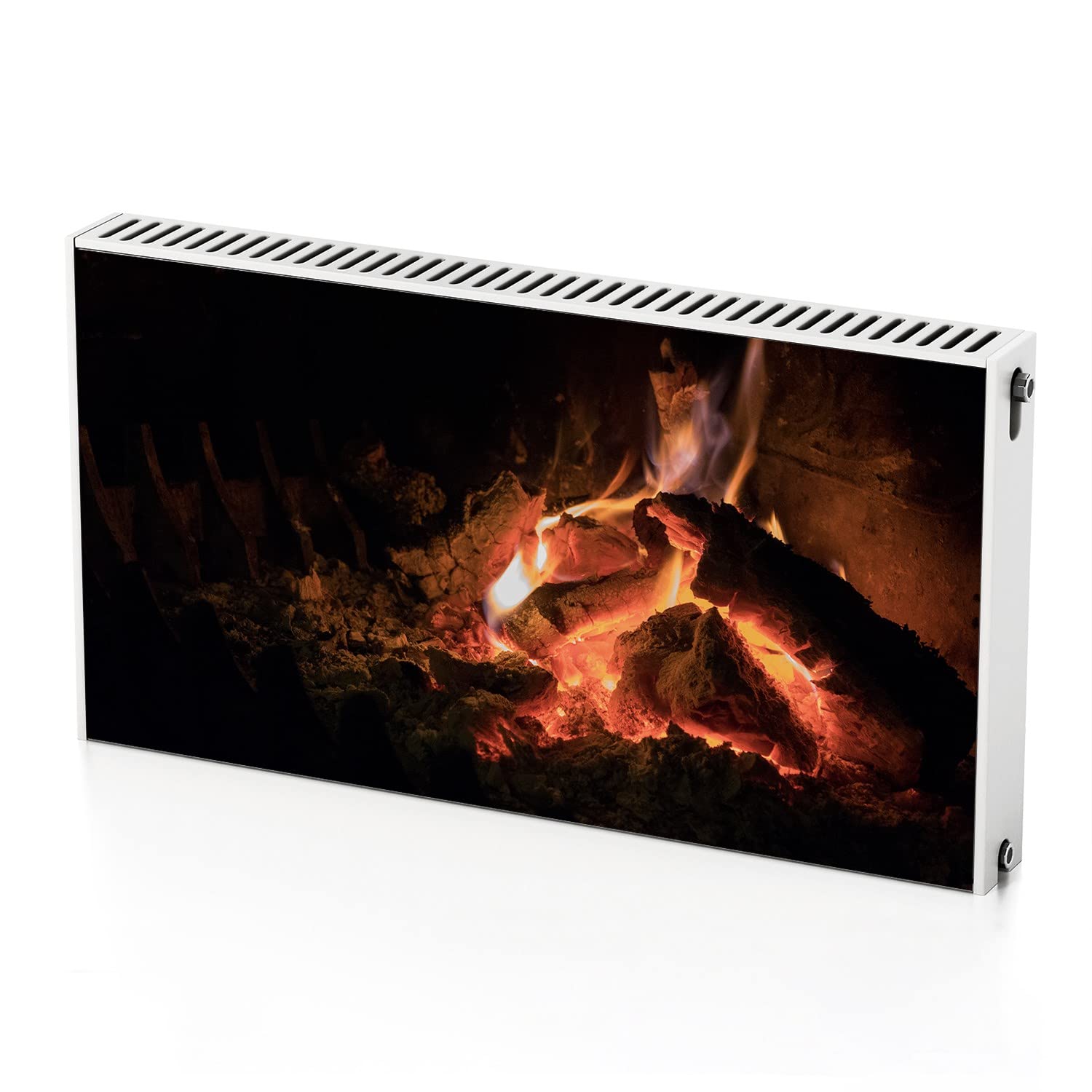 Tapis magnétique de radiateur 110x60 cm feu de camp pour supprimer l'effet visuel froid