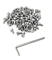 Vista 80 de iexcell 25 piezas M4 x 60/65/70/75/3.150 in paso de rosca 0.028 in acero inoxidable 304 cabeza hexagonal Tornillos Tornillos surtido Kit