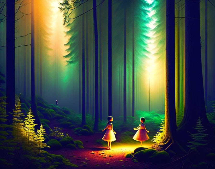 Poster grand format forêt SERENDIPITP pour masquer un mur blanc vide