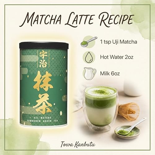 Miniatura 5 de Uji Matcha Daily Ceremonial Grade 3.53oz (100g) por Towa Kanbutu - Calidad premium, perfecto para ceremonias diarias y creaciones culinarias