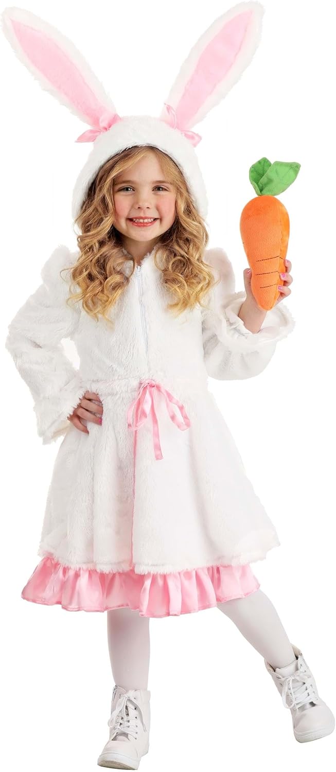 Enchanting Toddler Fuzzy White Rabbit Costume | Hop Into The Holiday In Furry Style - Image 2