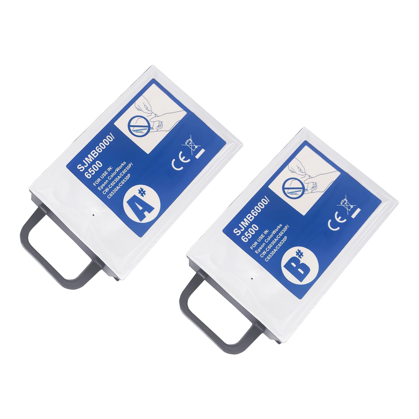 SJMB6500 Maintenance Tank A&B Version Remanufactured Ink Cartridge Collection Suit for Epson ColorWorks CW-C6000A CW-C6000P CW-6030A CW-6030P CW-C6500A CW-C6500P