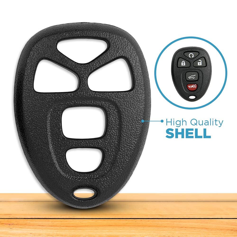 keyless2go nueva carcasa de repuesto y Pad de 5 botones para mando a distancia llavero con FCC ouc60270 – Carcasa sólo (2 unidades)