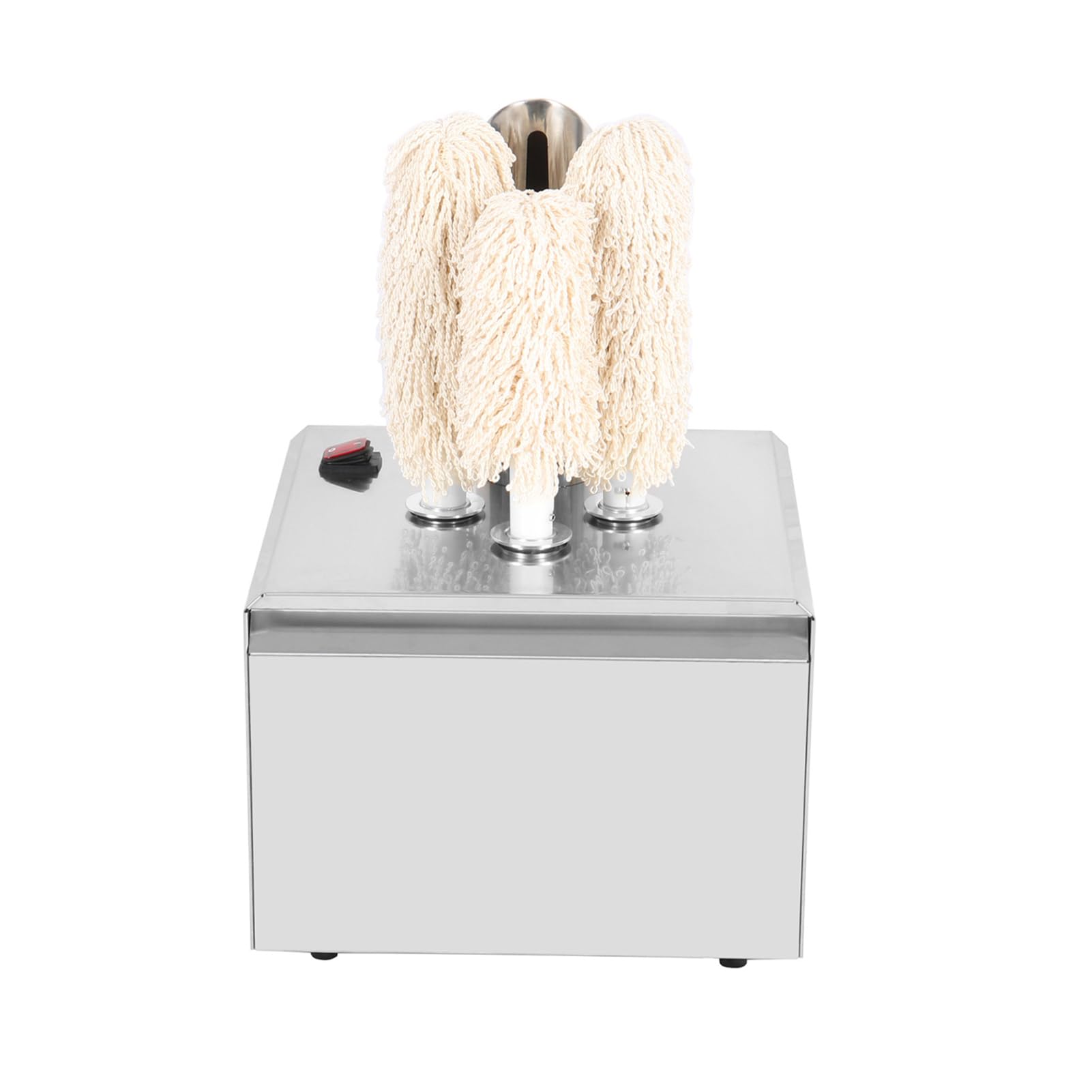 ZHJOPP Commercial Glass Polishing Machine with Air Drying, High-Speed Cup Polisher for Bars and Restaurants (3heads)