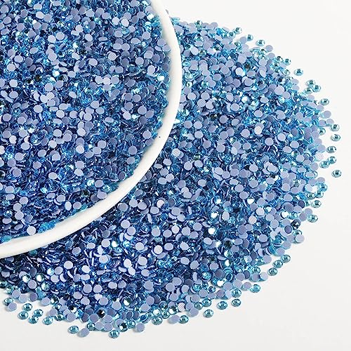 Beadsland Hotfix Rhinestones Bulk,14400PCS Blue Hot Fix Rhinestones for Crafts Clothes DIY Decoration,Aquamarine,SS10,2.7-2.9mm - Image 2