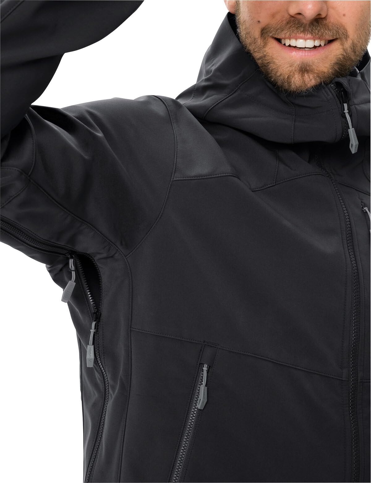 VAUDE Herren Shoftshelljacke Roccia Softshell Jacket II, 100% winddicht, atmungsaktiv, wasserabweisend