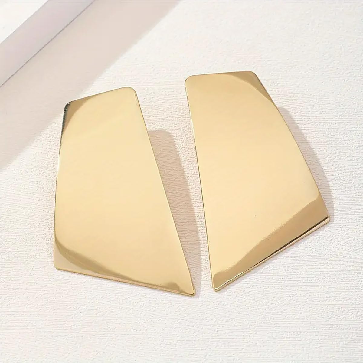 Chunky Gold Earrings for Women Big Chunky Gold Geometric Drop Dangle Statement Earrings Punk Jewelry - Image 4