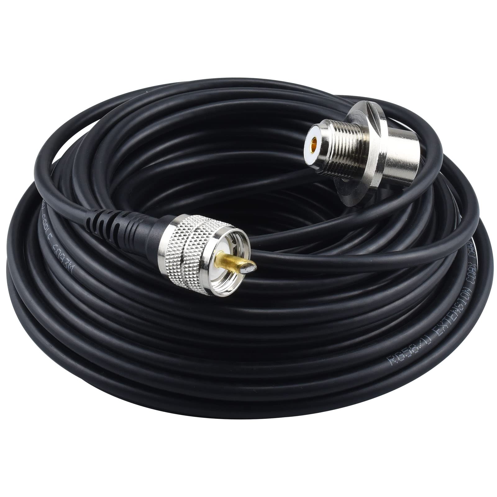 YILIANDUO 15M/49.21ft UHF Cavo coassiale UHF maschio a femmina ad angolo retto RG58/U YILIANDUO 15M/49.21ft UHF Cavo coassiale UHF maschio a femmina ad angolo retto RG58/U