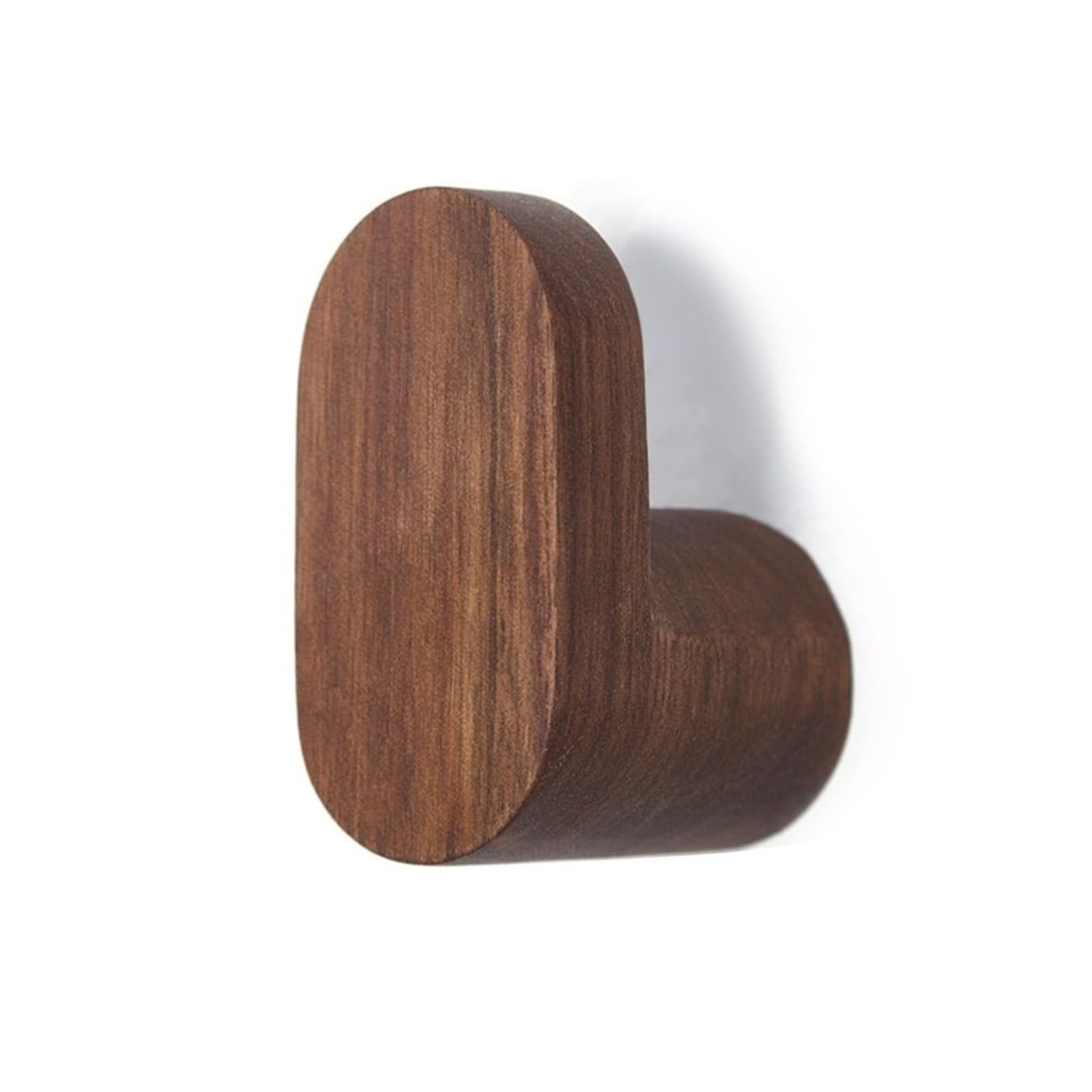 Suodebyy Black Walnut Coat Hooks Wall Mounted Simple Wooden Decorative Hook
