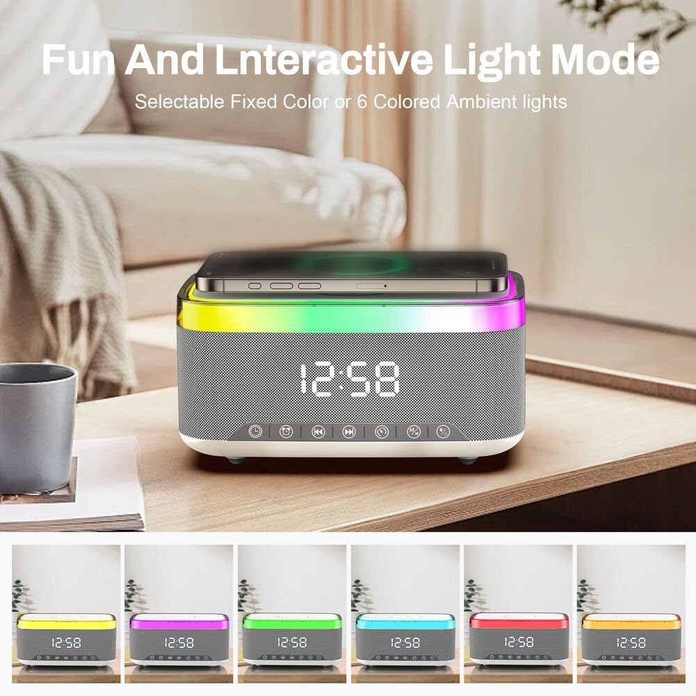 Cassa Portatile con per Luce Notturna RGB e per sveglia Cassa