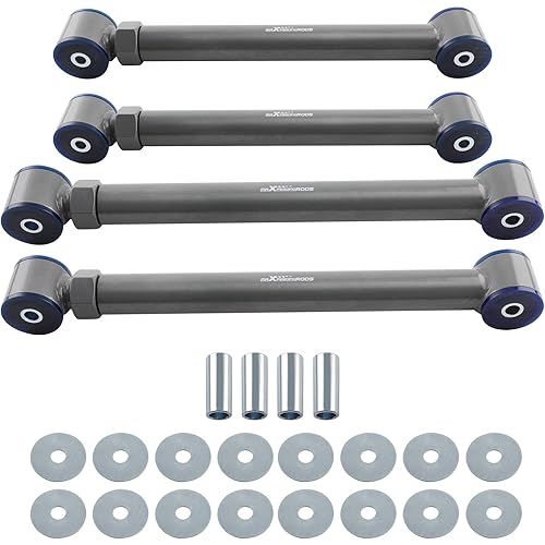 maXpeedingrods Front Control Arms for Dodge Ram 1500 2500 3500 1994-2009 with 0-6" Lifts, Adjustable Control Arm Kit w/Poly Bushings
