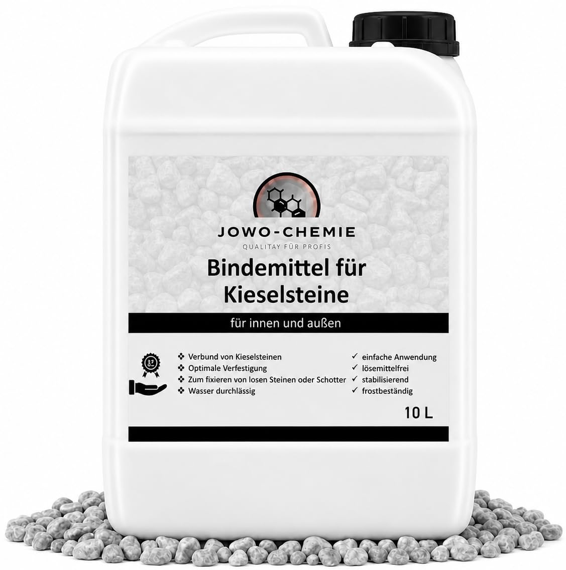 Aglutinante para grava (10 l) – Aglutinante para grava/grava de todo tipo, aglutinante de mantillo – Camino de jardín – Camino de piedra (10 l)