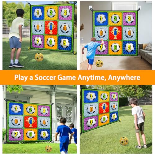 Enjoyfly SOCCER Ball Game Mat Set -Outdoor/Indoor/Backyard/Mini Soccer Toys Games Set,Outdoor Play Equipment Indoor Soccer Set,Gift thumb #3