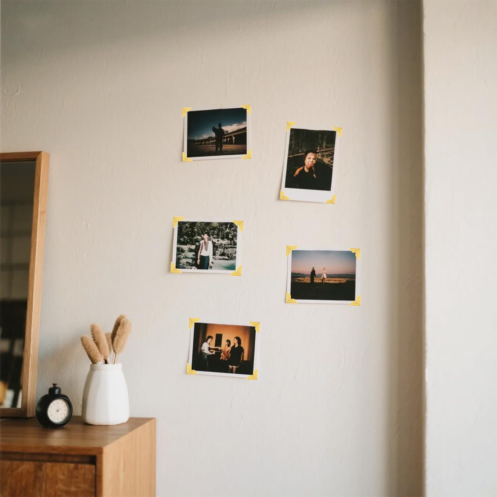 240 Pezzi Foto Angoli Autoadesivo Dorato, Angolini Autoadesivi per Fotos, Adesivi Fisso Adatto Fotografia Album, Scrapbooking Fotografico Fai da Te