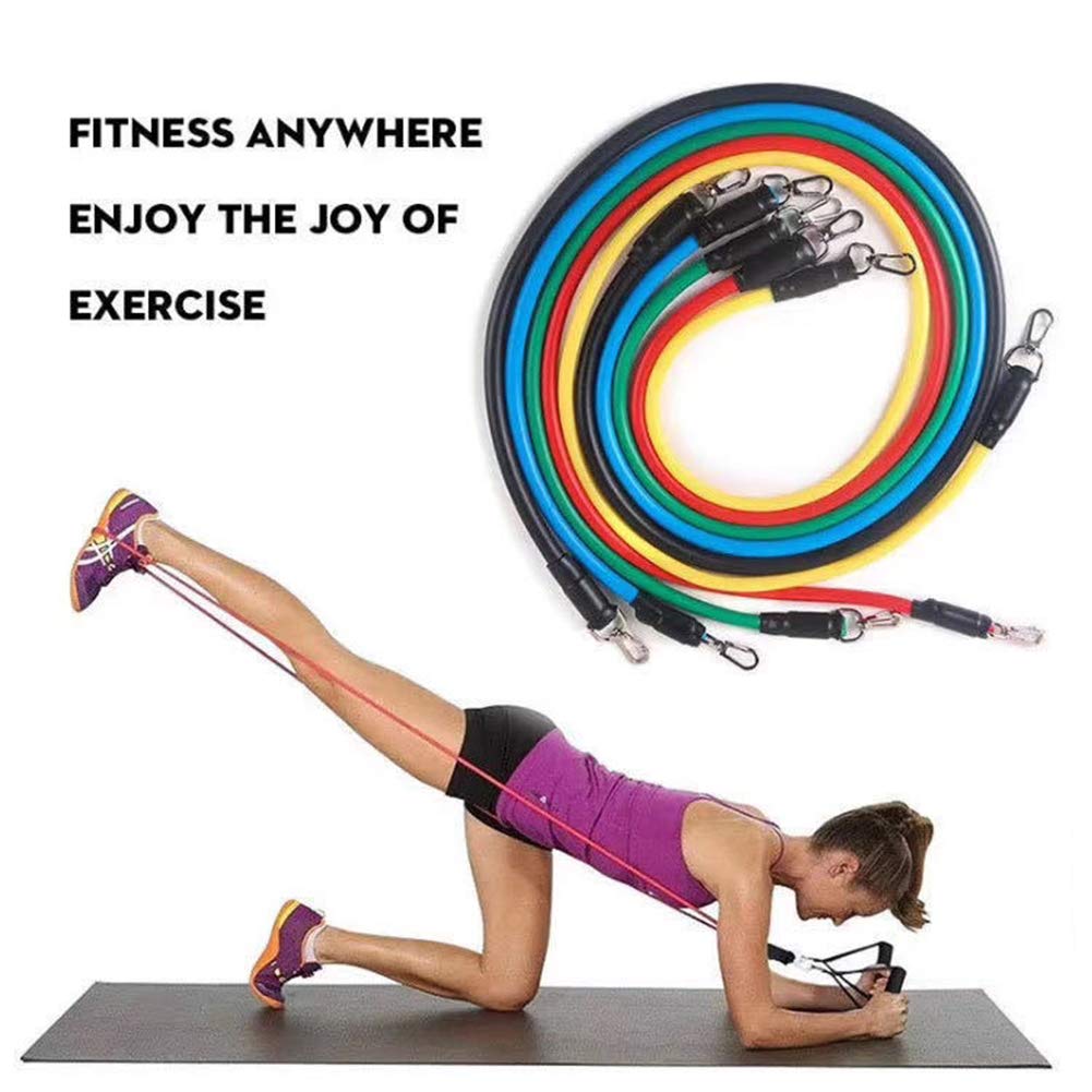AIZYR Bande di Resistenza, Bande di Allenamento Fitness Elastici con Maniglie per L'allenamento di Resistenza, Fasce di Resistenza Fino A 100 Libbre