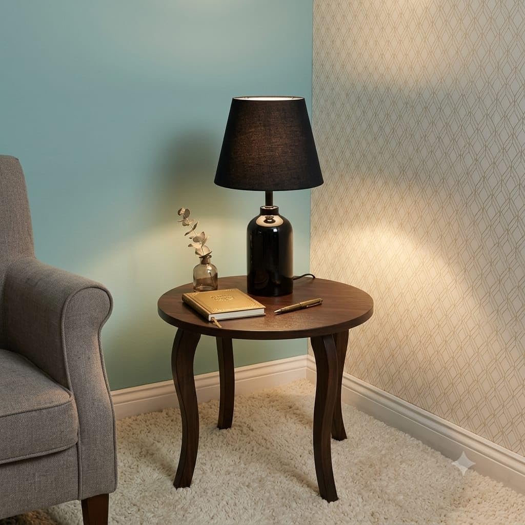 Stylish Table Lamp with Shade for Bedside, Living Room, Bedroom, Home Decoration & Hotel - 16 Inches.-image-30