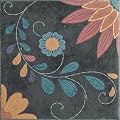4.5 x 4.5 Adelina Black Spanish Pattern Porcelain Tile Indoor Outdoor Pool Rated Decorative Tile (1)