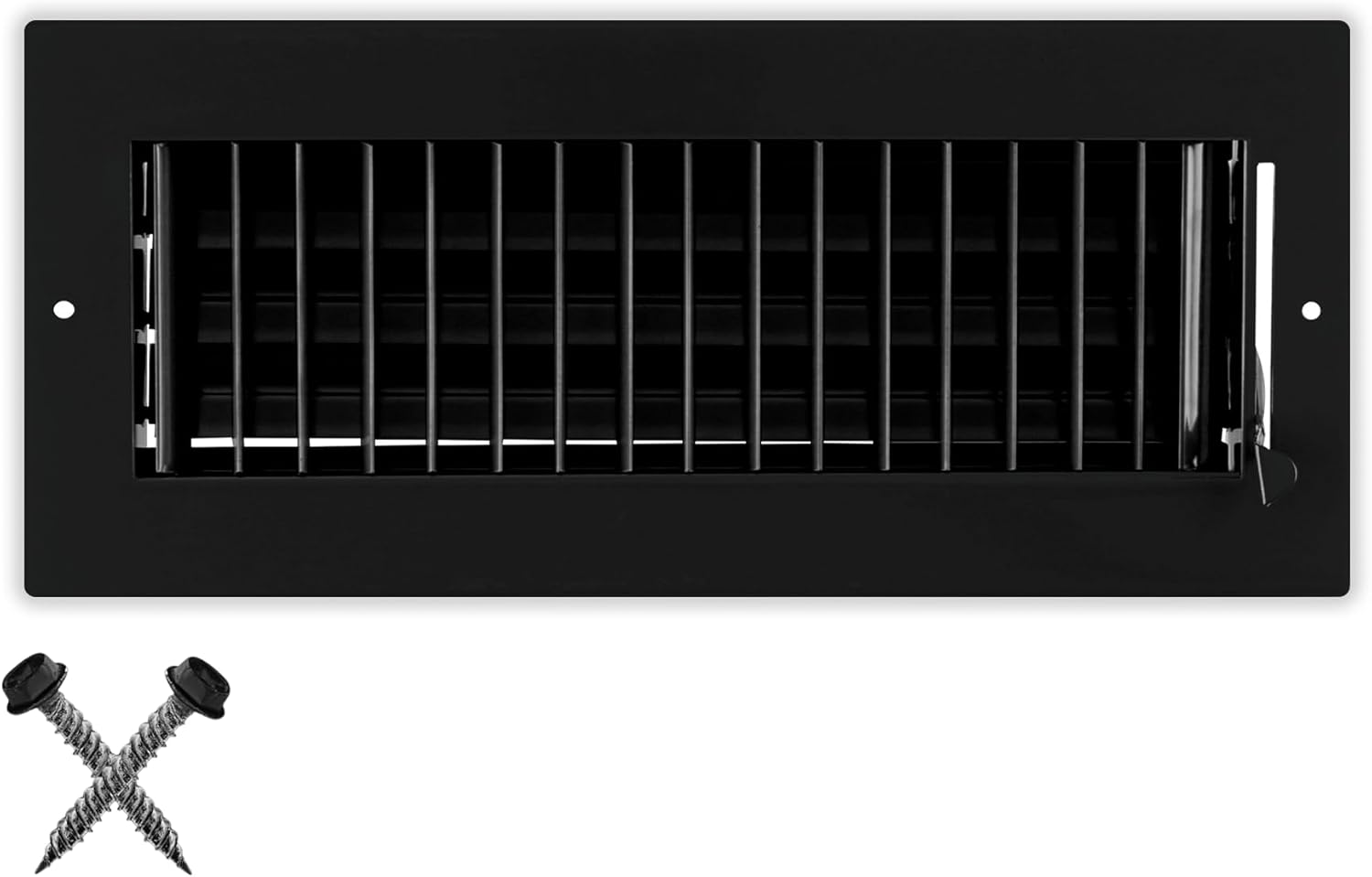 HVAC Premium 10''w x 4''h Adjustable AIR Supply Diffuser - HVAC Vent Cover Sidewall or Ceiling - Grille Register - High Airflow - White [Outer Dimensions: 11.75''w X 5.75''h]
