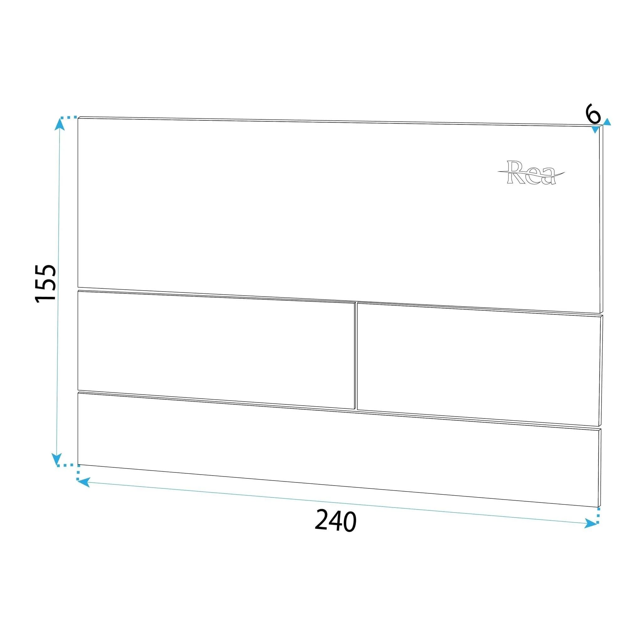 Rea - Stelaż Zestaw Podtynkowy Slim 024n Do Mis Wc Z Przyciskiem T Stal Szczotkowana - 22x35,2x106,2 cm