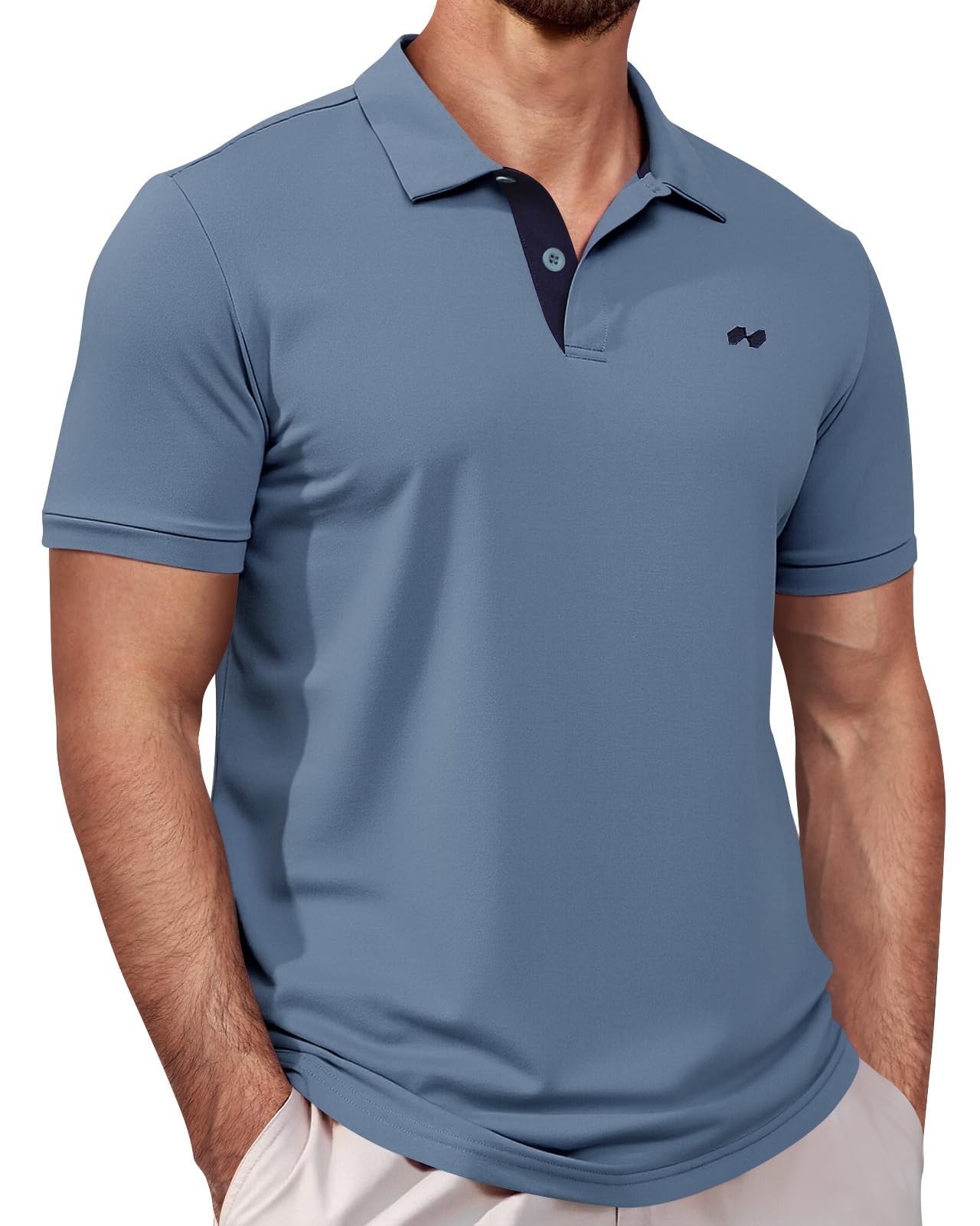 HMIYA Poloshirt Herren Kurzarm Atmungsaktiv Hemd Männer Golf Sommer T-Shirt
