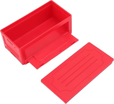 1:10 Scale RC Model Car Accessory, Simulated Toolbox & Luggage Storage Decor Set with Custom Stickers for Off Road Crawler, Scale Detailing, Customizable Appearance, 1:10 (Red)