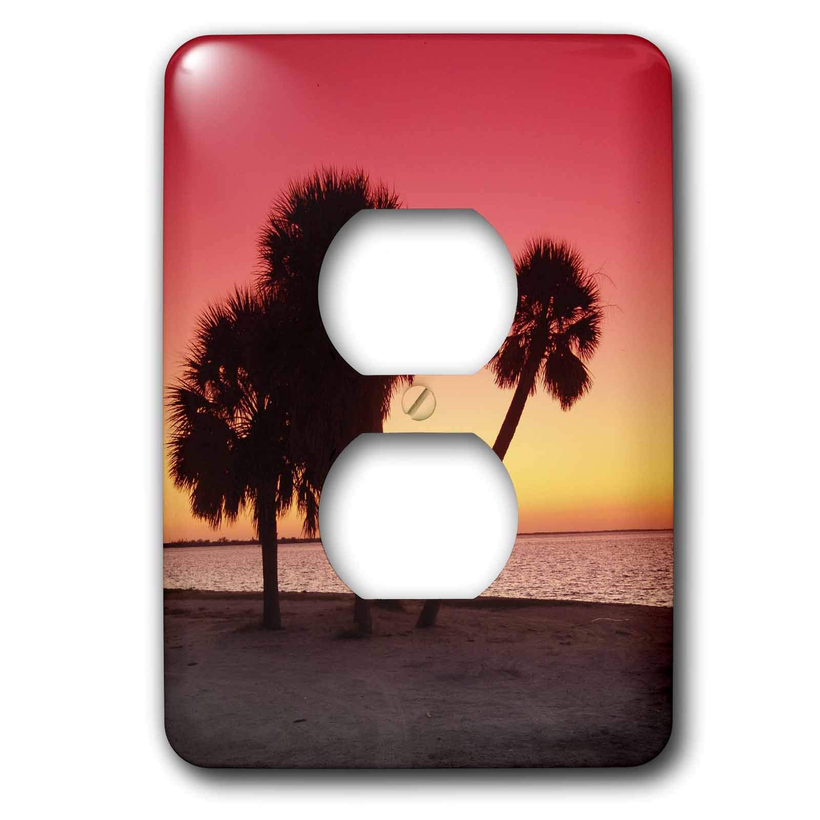 Cache-prise 2 multicolore Florida Sunset 3dRose LSP_8003_6 plaque murale décorative