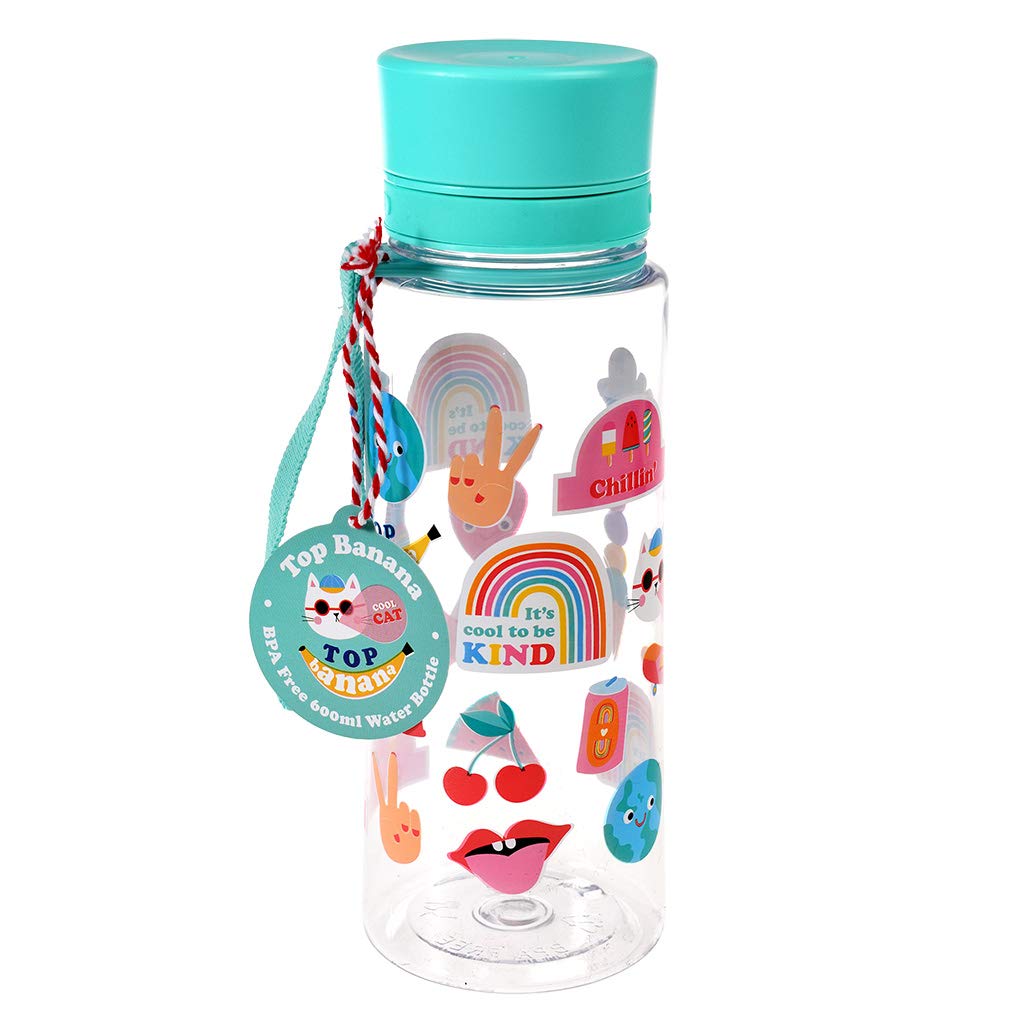 Rex London Top Banana Design BPA Free Plastic Water Bottle 600ml