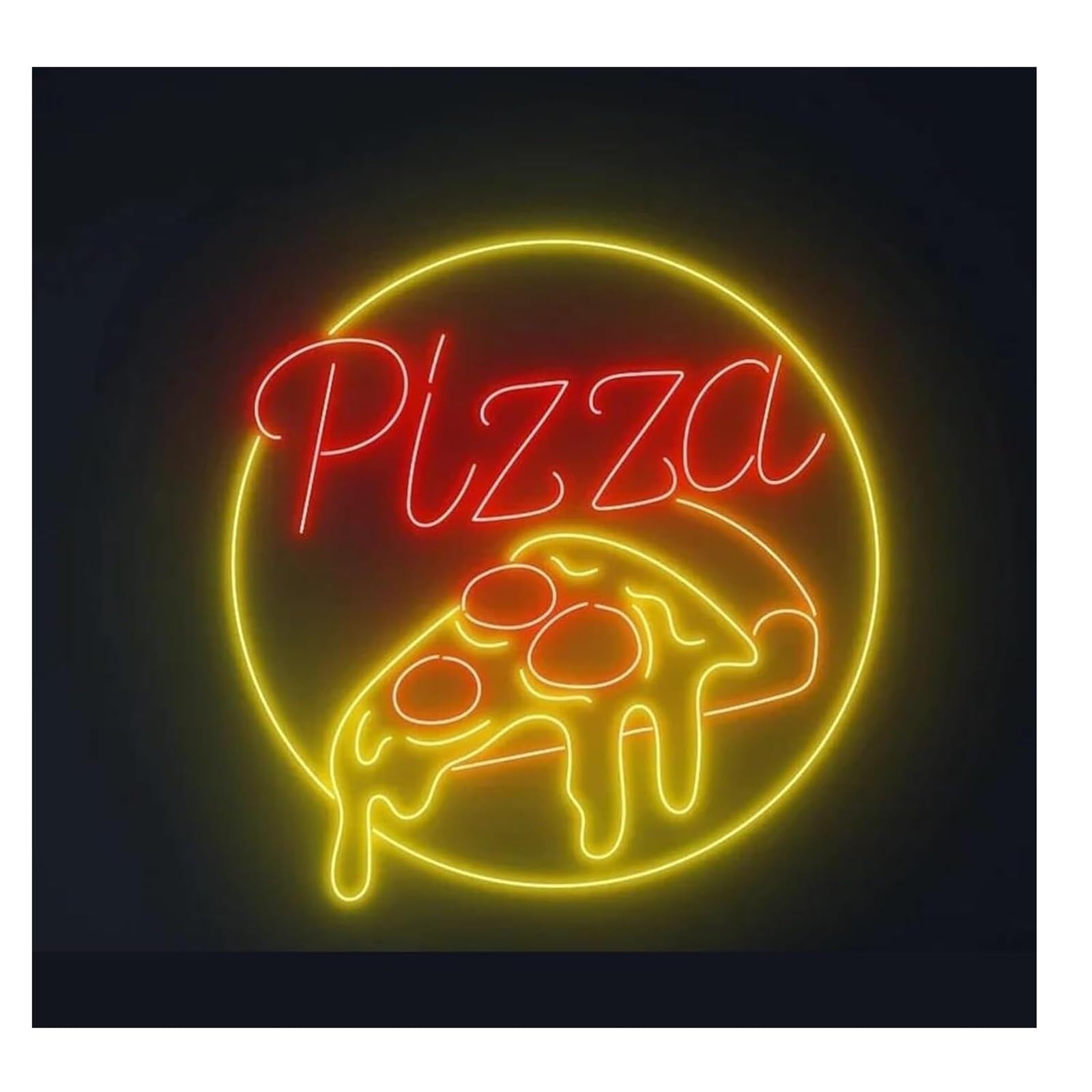 Zynther Neon lamp Soothing Ambiance Pizza Neon Sign Lamp Powered by, Light, Wall Decor