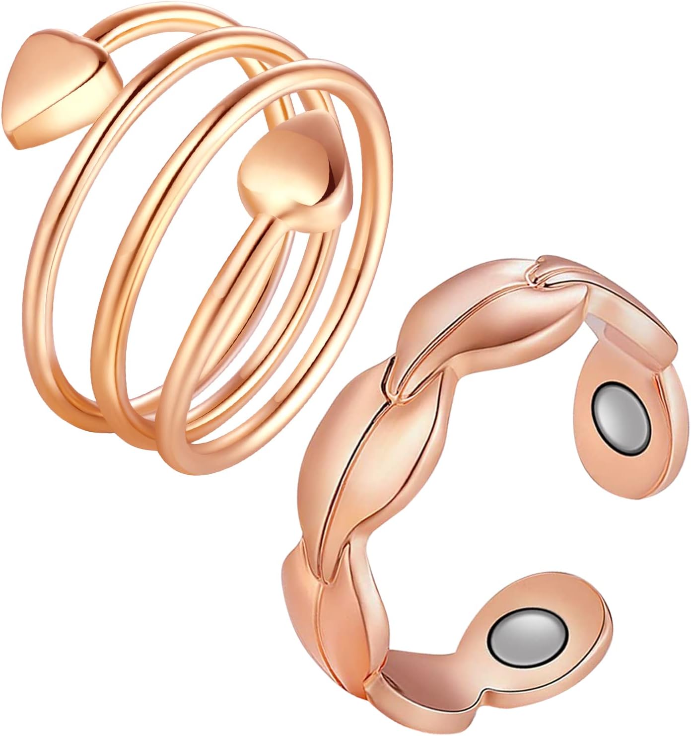 Jecanori Copper Ring for Women Men