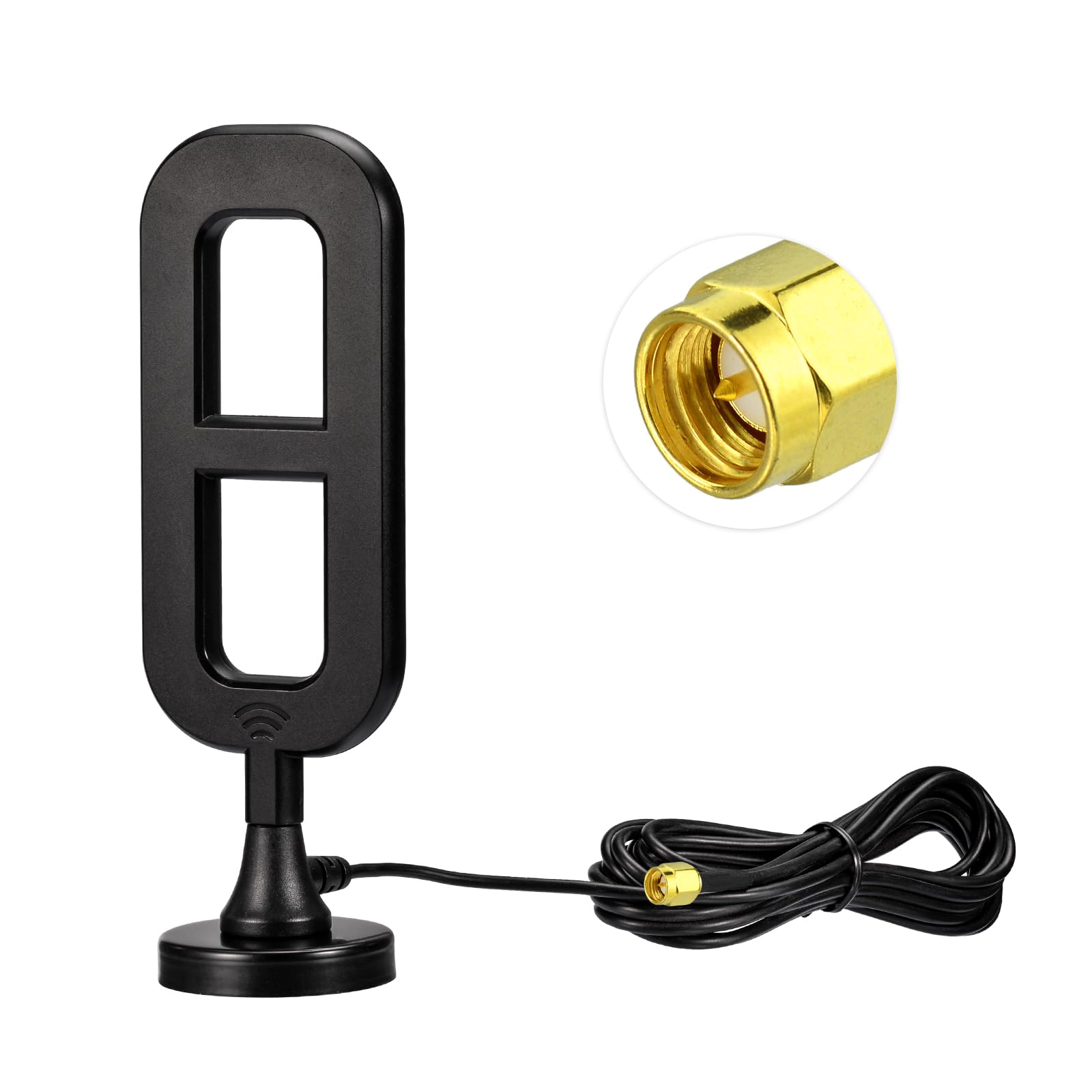 Superbat 4G LTE External Magnetic Antenna Omni Directional 8dBi SMA Male Antenna for AT&T Verizon T-Mobile Cellular Router Modem Extended Receiver Stealth Cam etc.