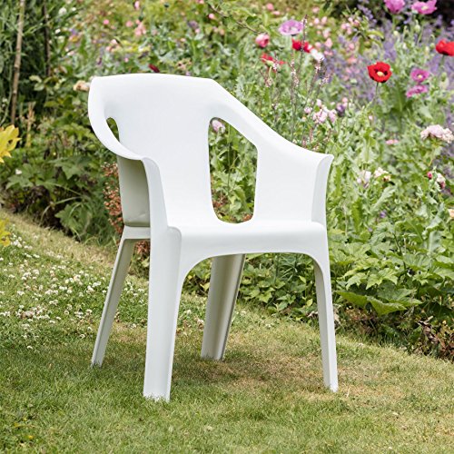 Resol 2 Piece Cool Plastic Garden Chair Set Stackable UV Resistant
