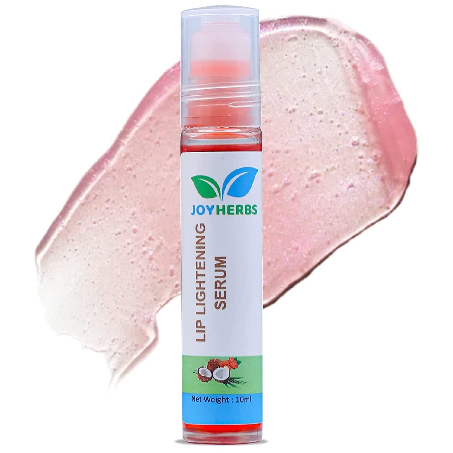 JOYHERBS Lip Lightening Lip Serum Roll On 10 ML For Visibly Plumps The Dry and Dark Lips To Pink - Glossy and Shiny | Enriched With Vitamin E, Orange Oil and Fragrance - Paraben Free
