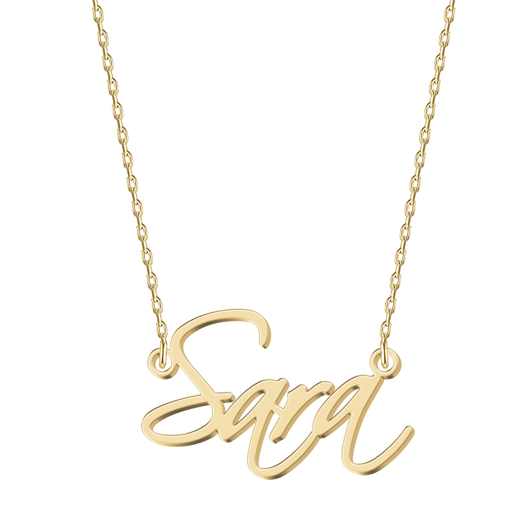 UMAGICBOXPersonalized Name Necklace - Choose from 14 Font Styles - Customizable 18K Gold-Plated Pendant - Ideal Gifts for Birthdays, Mother's Day, and Christmas - Women, Girls, Teens, and Daughters