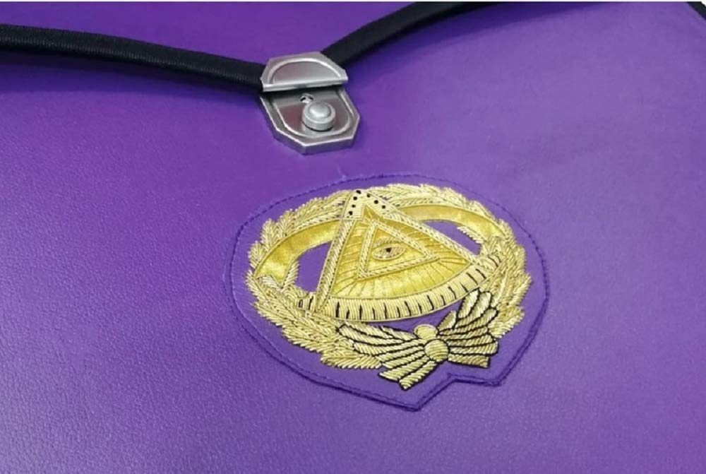 Masonic MM/WM e Provinciale Abito Completo Gran Maestro Viola Custodie II (Caso Provinciale)