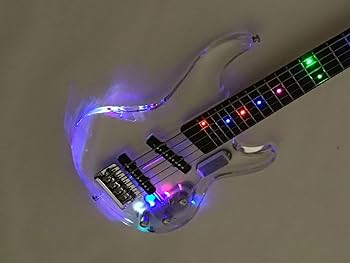 本日ラスト‼️透明エレキベース 5弦 LEDライト付き 本日ラスト‼️透明エレキベース 5弦 LEDライト付き